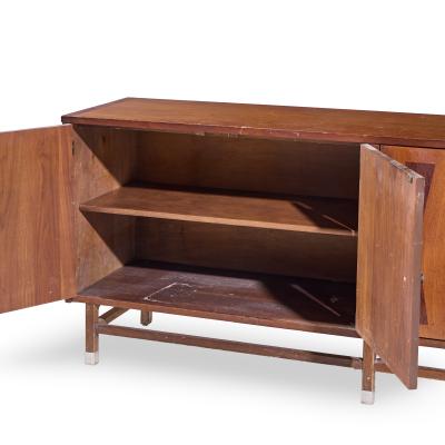  Stanley Furniture Stanley Mid Century Walnut Harlequin Credenza