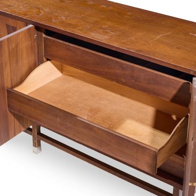  Stanley Furniture Stanley Mid Century Walnut Harlequin Credenza
