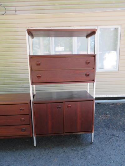  Stanley Furniture Wonderful 3 Bay Freestanding Walnut Wall Unit Stanley Mid Century Modern