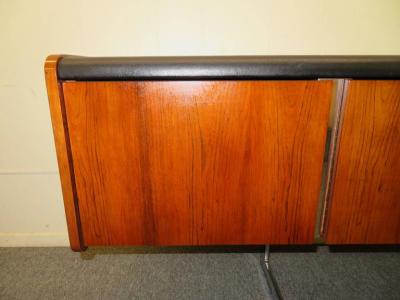  Ste Marie Laurent Fabulous Rosewood and Chrome Credenza by Ste Marie Laurent