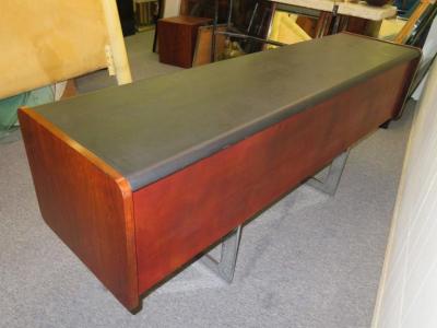  Ste Marie Laurent Fabulous Rosewood and Chrome Credenza by Ste Marie Laurent