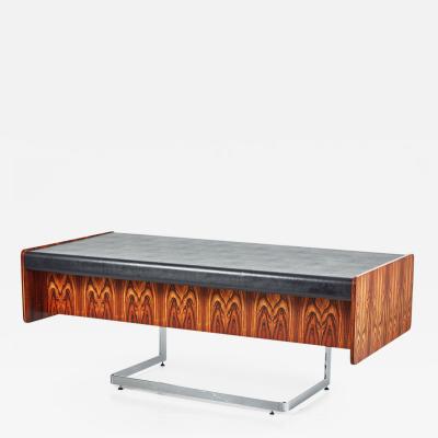  Ste Marie Laurent Rosewood and Chrome Desk by Ste Marie Laurent