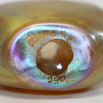  Steuben Glass Steuben Gold Aurene Glass Small Oval vase