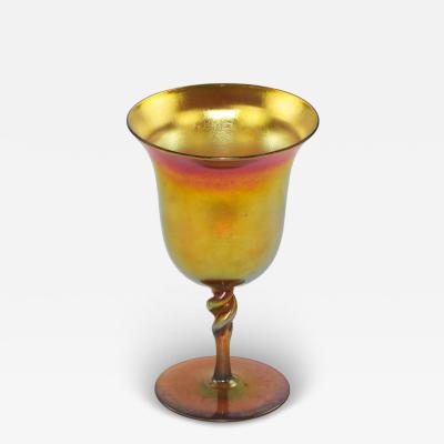  Steuben Glass Steuben Gold Aurene Large Wine Glass