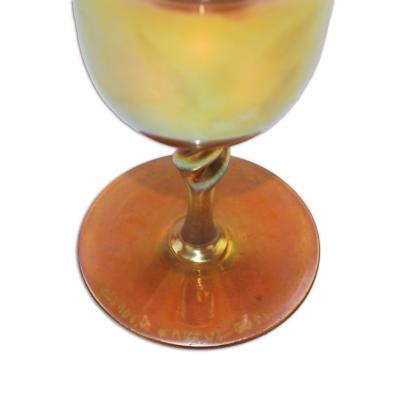  Steuben Glass Steuben Gold Aurene Large Wine Glass