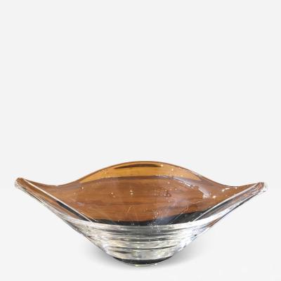  Steuben Glass Steuben glass bowl Stylized Boat shaped