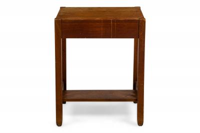  Stickley Bros Stickley Bros Mission Oak table desk with a drawer and side slat design
