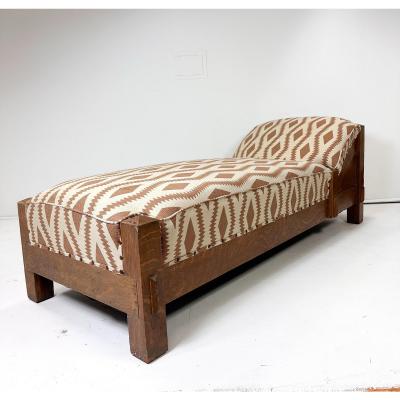  Stickley Furniture Antique Arts Crafts Mission Oak Chaise Lounge Daybed