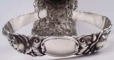  Stieff Gorgeous Stieff Baltimore Repousse Sterling Silver Bridal Basket 1914