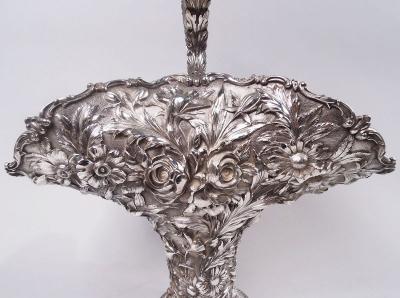  Stieff Gorgeous Stieff Baltimore Repousse Sterling Silver Bridal Basket 1914