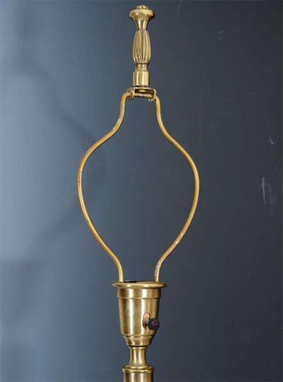  Stiffel Beautiful Pair of Brass Hollywood Regency Lamps by Stiffel