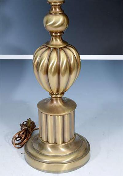  Stiffel Beautiful Pair of Brass Hollywood Regency Lamps by Stiffel