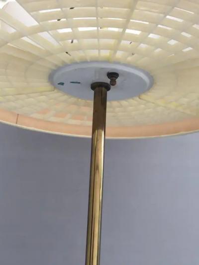  Stiffel Lamp Company Brass and Acrylic Floor Lamp End Table