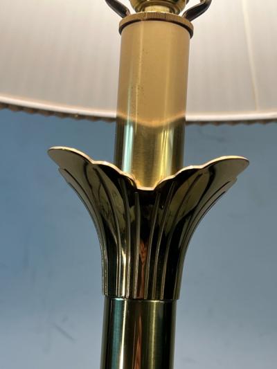  Stiffel Lamp Company EXCEPTIONAL PAIR OF BRASS FLORAL FORM MODERN LAMPS