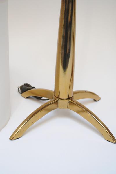  Stiffel Lamp Company Pair of Mid Century Stiffel Rocket Table Lamps in Brass
