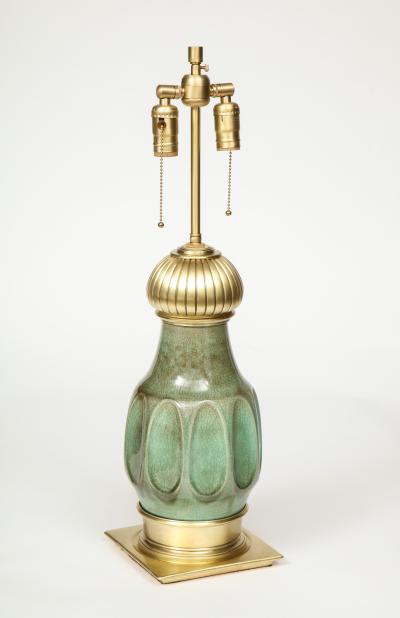  Stiffel Lamp Company Stiffel Jade Green Porcelain Lamps
