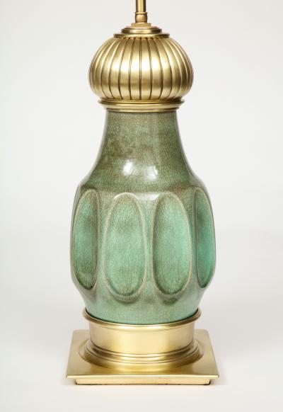  Stiffel Lamp Company Stiffel Jade Green Porcelain Lamps