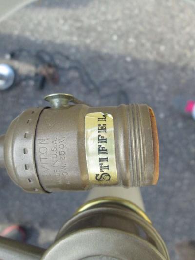  Stiffel Lamp Company Stiffel Patinated Brass Faux Bamboo Lamp