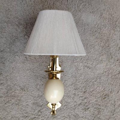  Stiffel Pair of Brass Ostrich Egg Wall Sconces 1990