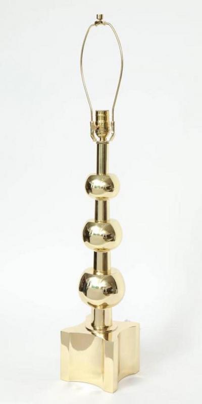  Stiffel Parzinger Influenced Brass Table Lamps by Stiffel