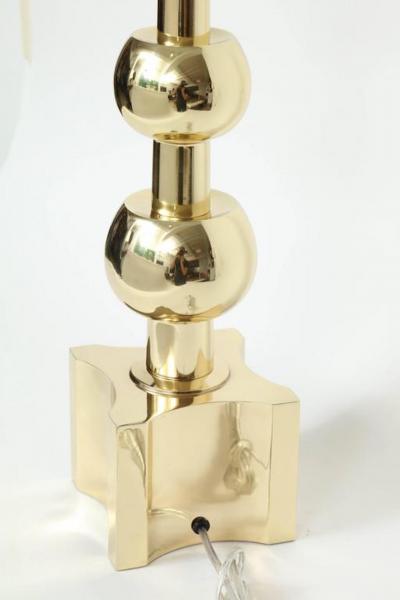  Stiffel Parzinger Influenced Brass Table Lamps by Stiffel
