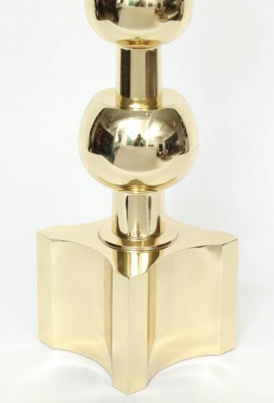  Stiffel Parzinger Influenced Brass Table Lamps by Stiffel
