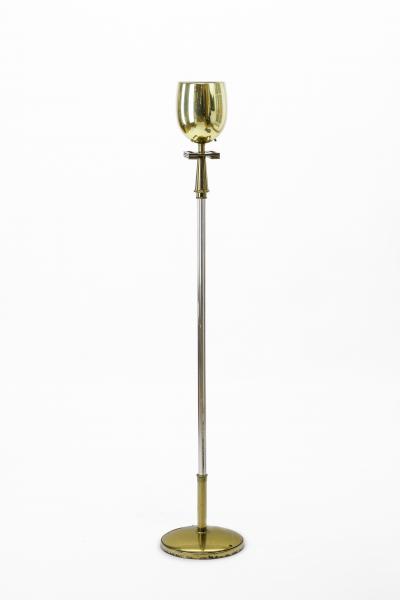  Stiffel Stiffel Brass Greek Key Design Torchere Floor Lamp in good vintage condition