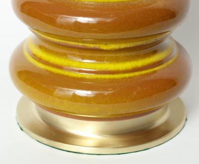  Stiffel Stiffel Ochre Glazed Ceramic Lamps