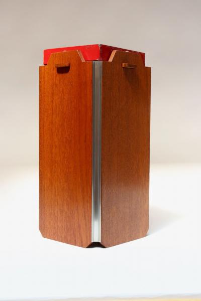 Stildomus Ico Parisi for Stildomus Temide Palisander Umbrella Stand with Drip Pan