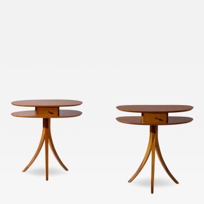  Stildomus Pair of Stildomus cherrywood side tables Italy 1990s