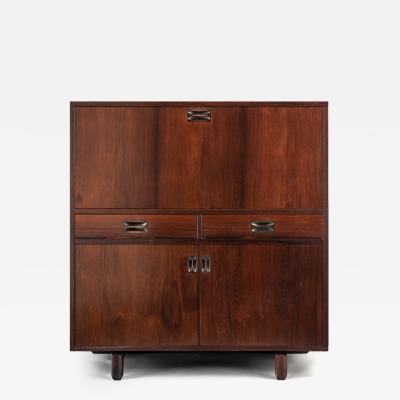  Stildomus Stildomus bar cabinet in rosewood with metal details Italy 1960s