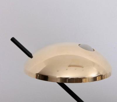  Stilnovo 1 of 2 Huge Brass Sputnik Flush Mounts or Wall Lamps Attributed to Stilnovo