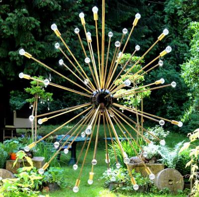  Stilnovo 1 of 2 Murano Starburst Sputnik Chandelier Italy 1950s