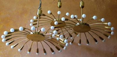  Stilnovo 1 of 2 Stilnovo Spider Lights Chandelier Italy 1950s