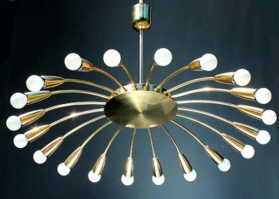  Stilnovo 1 of 2 Stilnovo Spider Lights Chandelier Italy 1950s