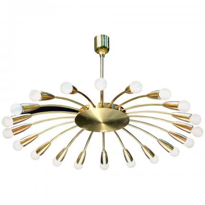  Stilnovo 1 of 2 Stilnovo Spider Lights Chandelier Italy 1950s