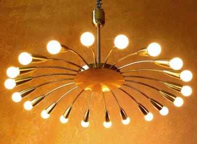  Stilnovo 1 of 2 Stilnovo Spider Lights Chandelier Italy 1950s