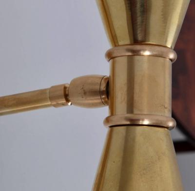  Stilnovo 1 of 6 Brass Stilnovo Style Diabolo Wall Lamps or Scones