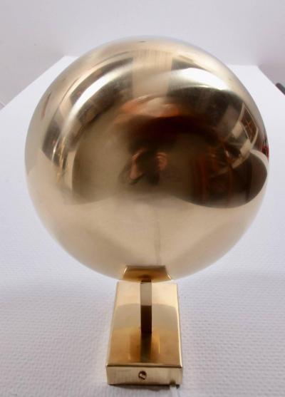  Stilnovo 1 of 8 Brass and Satinized Glass Wall Lamps or Sconces in the manner of Stilnovo