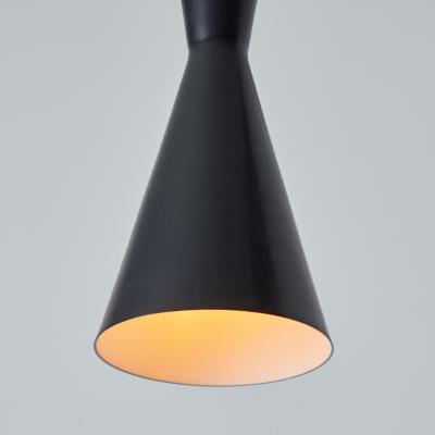  Stilnovo 1950s Black Metal Diabolo Pendant Lamp Attributed to Stilnovo