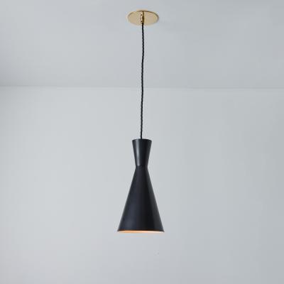  Stilnovo 1950s Black Metal Diabolo Pendant Lamp Attributed to Stilnovo