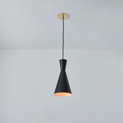  Stilnovo 1950s Black Metal Diabolo Pendant Lamp Attributed to Stilnovo
