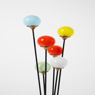  Stilnovo 1950s Italian Stilnovo 6 light Alberello floor lamp Milan