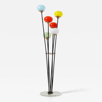  Stilnovo 1950s Italian Stilnovo 6 light Alberello floor lamp Milan