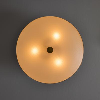  Stilnovo 1950s Stilnovo Opaline Glass Black Metal Ceiling Lamp