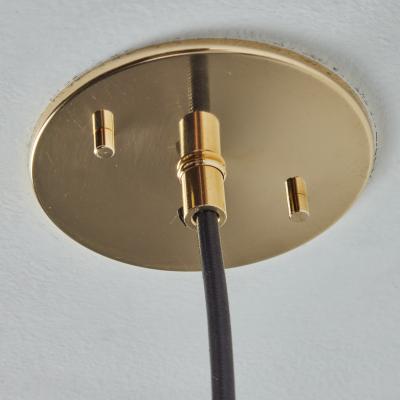  Stilnovo 1950s Stilnovo Sculptural Opaline Glass Pendant