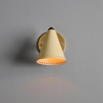  Stilnovo 1950s Stilnovo White Perforated Metal Sconce