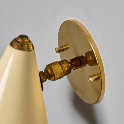 Stilnovo 1950s Stilnovo White Perforated Metal Sconce
