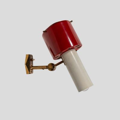  Stilnovo 1950s red and white Stilnovo design wall light