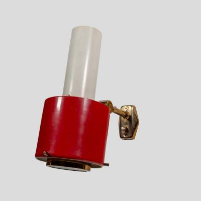  Stilnovo 1950s red and white Stilnovo design wall light